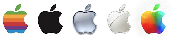 Apple logo evolution Wallpaper