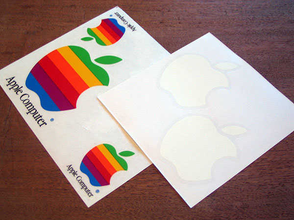 Apple logo stickers Wallpaper