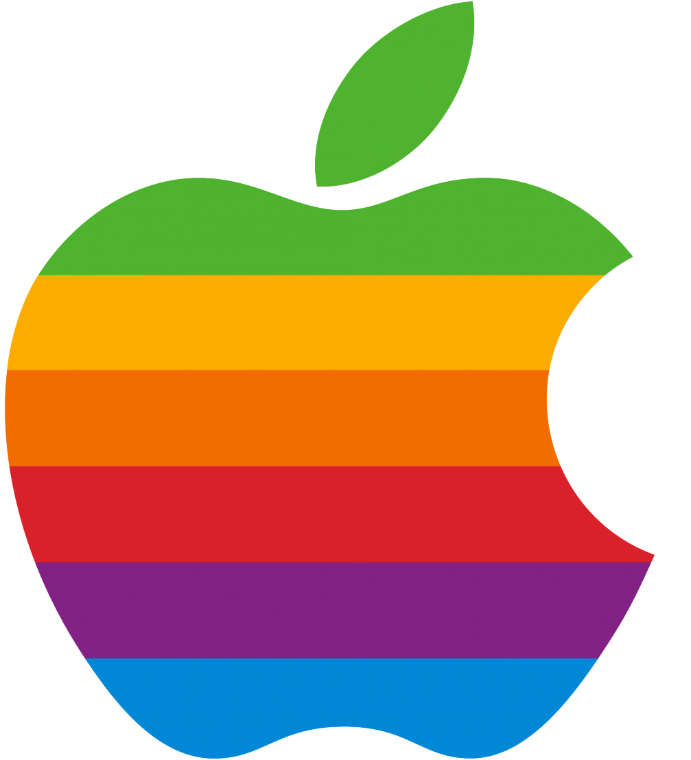 Rainbow Apple logo -Logo Brands For Free HD 3D