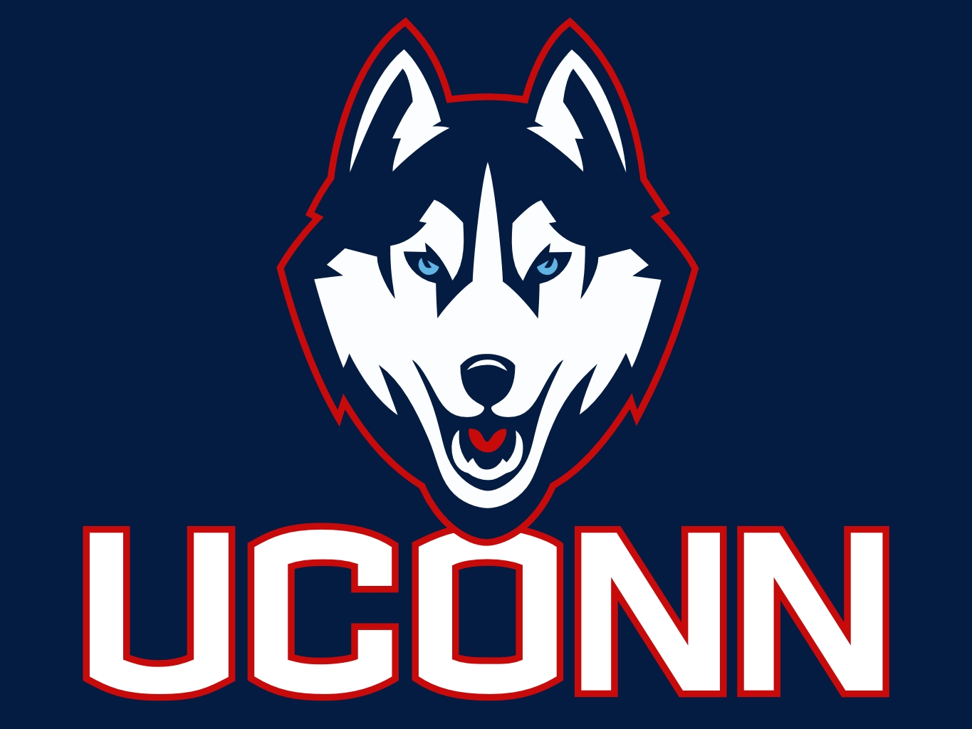 Logo Uconn Huskies -Logo marek za darmo HD 3D