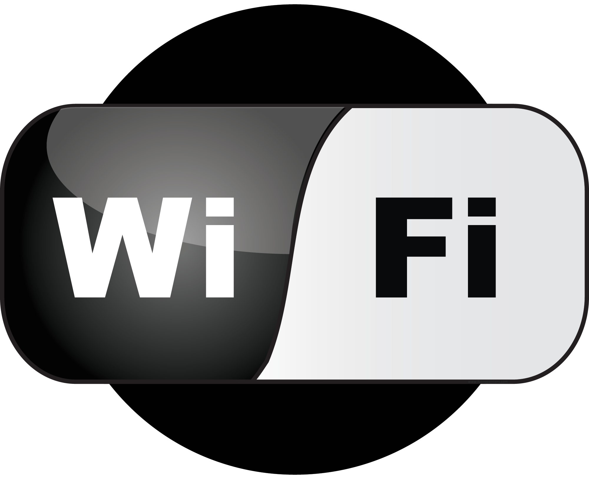 WiFi Black Logo Vector Wallpaper