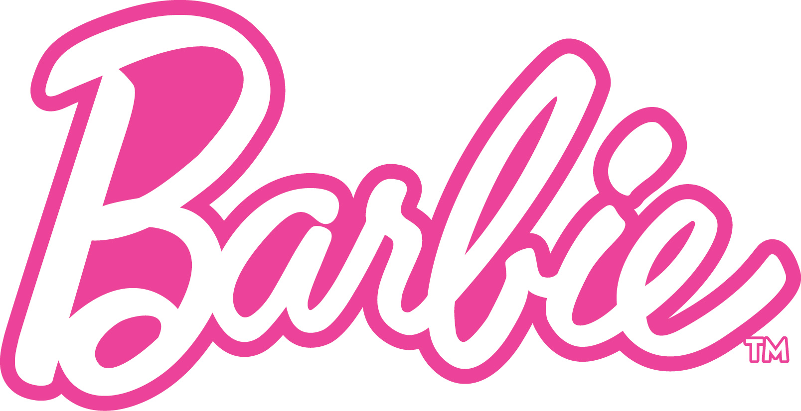 pink barbie head logo