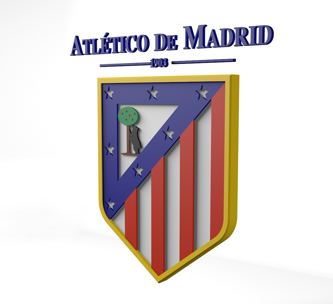 Club Atletico de Madrid Logo 3D Wallpaper