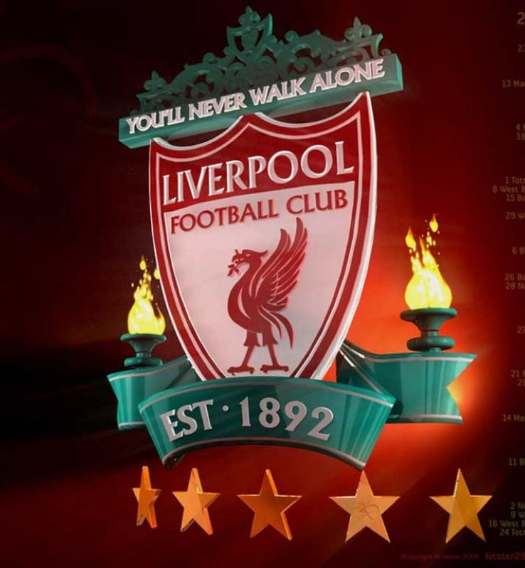 Liverpool FC Logo 3D Wallpaper